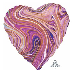 Сердце Мрамор Фиолетовый