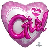 Джамбо Baby Girl, сердце розовое
