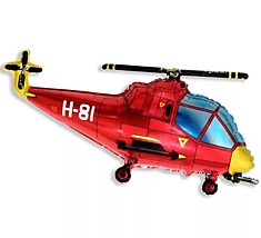 Вертолет красный