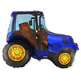 Трактор синий