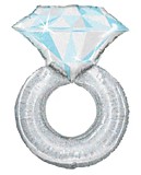 Кольцо с бриллиантом голография