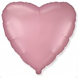 Сердце Розовый Сатин