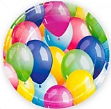 Тарелки Воздушные шары, разноцветные