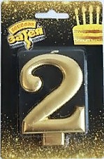 Цифра 2 Золотая