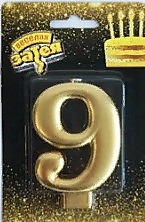 Цифра 9 Золотая