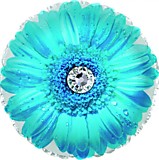 Цветок Гербера (голубой)