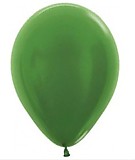 Шар (12''/30 см) Зеленый, металлик