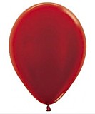 Шар (12''/30 см) Красный, металлик