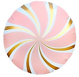 Леденец голубой/золото сатин