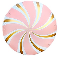 Леденец голубой/золото сатин