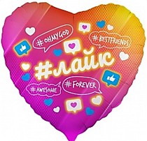 Лайк, Like#Forever розовый градиент