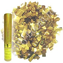 Пневмохлопушка в пластиковой тубе Золотое конфетти 30 см.