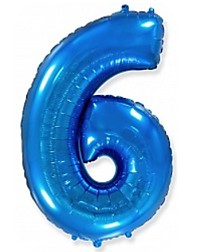 Цифра 6 Синий