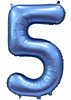 Цифра 5 Сатин Синий