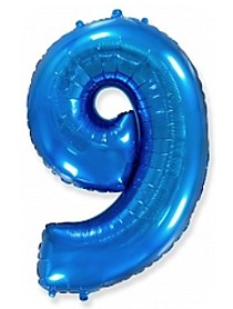 Цифра 9 Синий