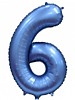 Цифра 6 Сатин Синий