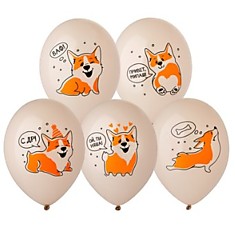 Шар латексный (14/35см) - С ДР Корги