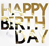 Happy Birthday. Золото