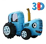3D Синий трактор