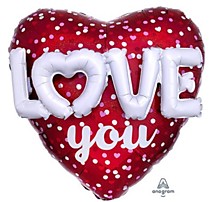 Джамбо ILY Буквы 3D сердце голография