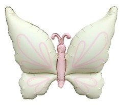 Нежная бабочка, кремовый сатин