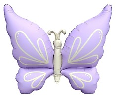 Нежная бабочка, сиреневый сатин