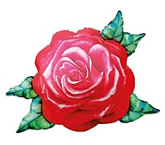 Цветок, Роза акварель (красный)