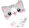 Кавайи Котёнок полосатый