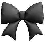 Бант, черный сатин