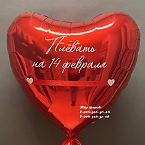 Фольгированное сердце с тайным посланием (Плевать на 14 февраля "Я люблю тебя каждый день")