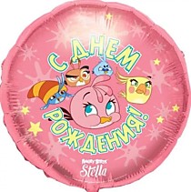 С ДР Angry Birds Stella (розовый)