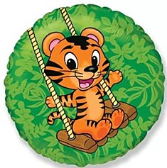 Тигрёнок на качелях