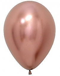 Шар (12''/30 см), Хром, Розовое золото