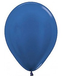 Шар (12''/30 см) Синий, металлик
