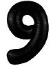Цифра "9" Slim Чёрный блеск