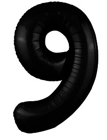 Цифра "9" Slim Чёрный блеск