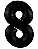Цифра "8" Slim Чёрный блеск