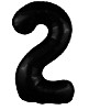 Цифра "2" Slim Чёрный блеск