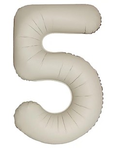 Цифра 5 Slim Кремовый Латте матовый