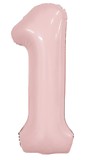 Цифра 1 Slim Пыльная роза