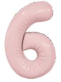 Цифра 6 Slim Пыльная роза