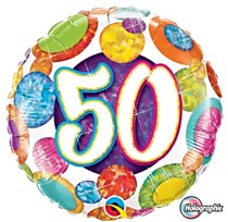 Круг Цифра 50, Круги разноцветные, голография