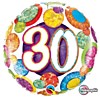 Круг Цифра 30,Круги разноцветные, голография